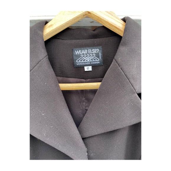 90s Wear Else Blazer Vancouver Longline Single Breast Notched Blazer Sz 6 - Picture 9 of 11